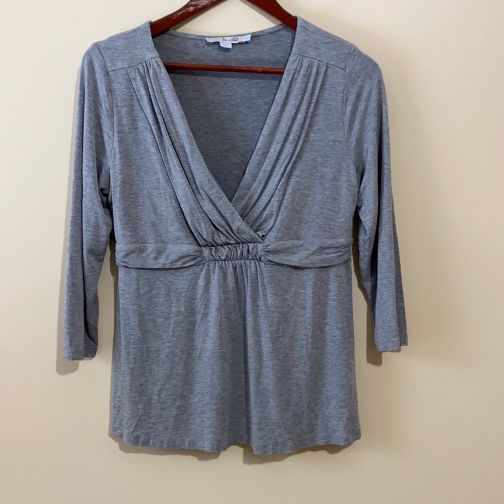 Boden Grey Wrap style top size 12R
